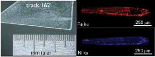 Figure 1: X-ray maps of one of the Stardust tracks.ww&Sigma;&Delta;59