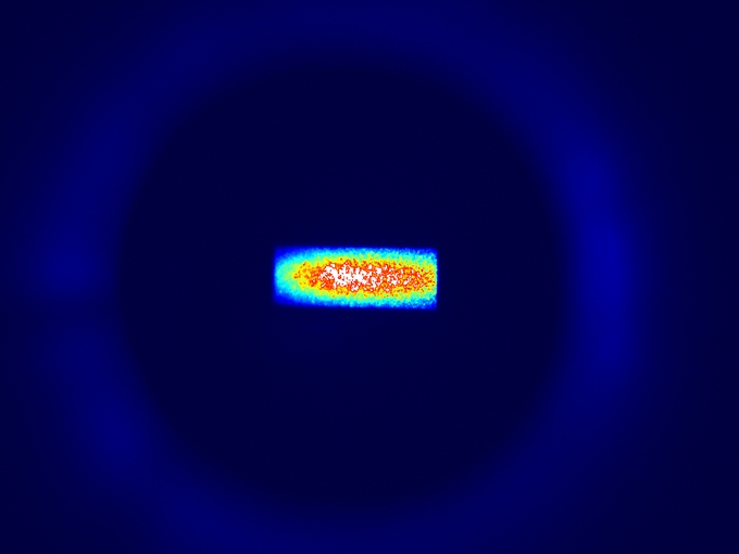 fluorescence from CVD diamond filter in optics hutch 1, JEEP.