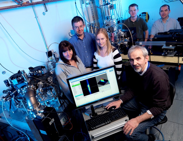 Front, from left to right: Claire Moulton, Ian Hamley, Gemma Newby, Giuliano Siligardi, Back, from left to right: Daniel Myatt, Tamas Javorfi.