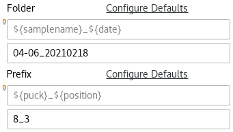 data collection settings tab