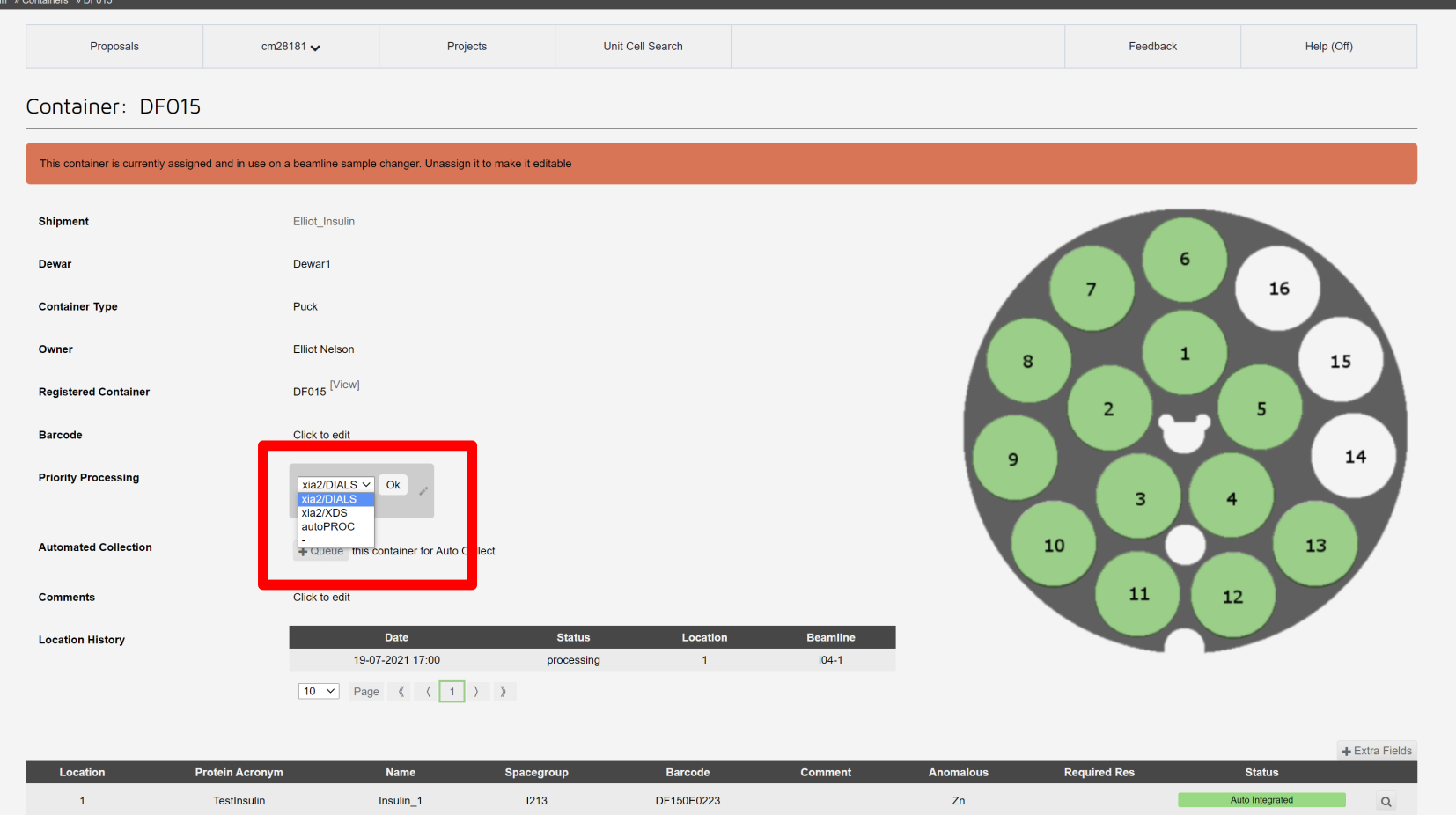 Auto Processing Results - - Diamond Light Source