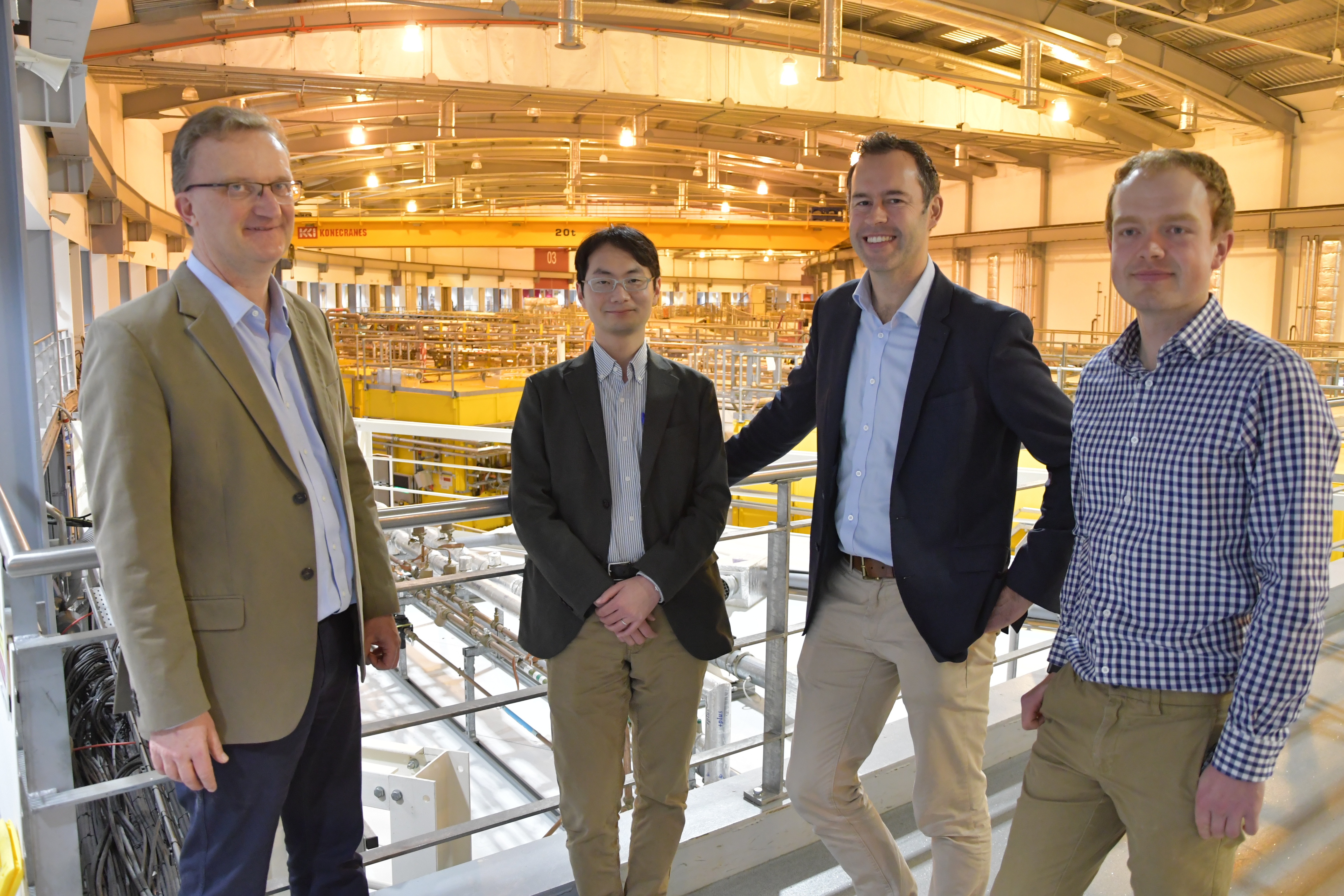 Fukushima Particles research group (L-R): Cristoph Rau (I13), Yukihiko Satou, (researcher from the Collaborative Laboratories for Advanced Decommissioning Science, Japan Atomic Energy Agency), with Tom Scott and Peter Martin (University of Bristol).