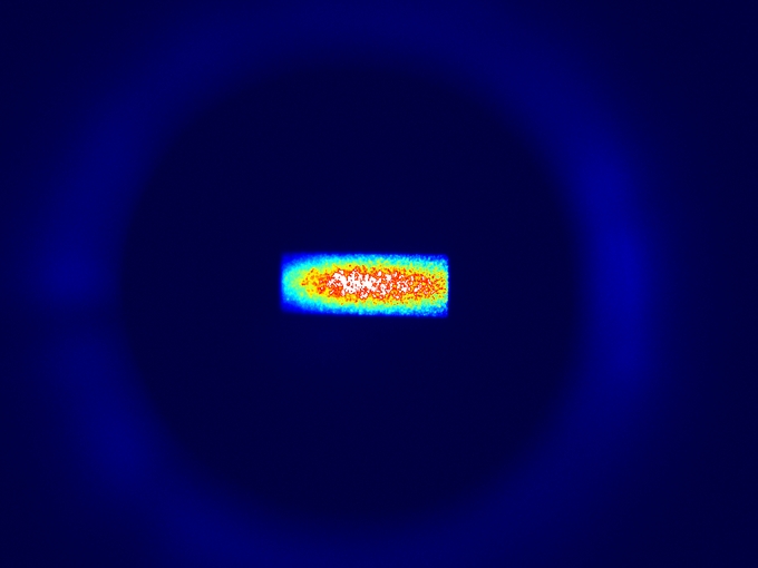 fluorescence from CVD diamond filter in optics hutch 1, JEEP.