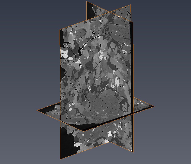 3D slice of the Moon Rock images taken at Diamond Light Source